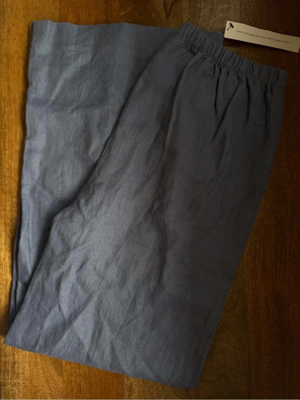 Reformation Linen Pants in Slate Blue
